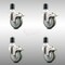 Service Caster 4 Inch 316SS Gray Poly Swivel 1-7/8 Inch Expanding Stem Caster Set Lock Brake SCC-SS316TTLEX20S414-PPUB-178-4 - alternate 1